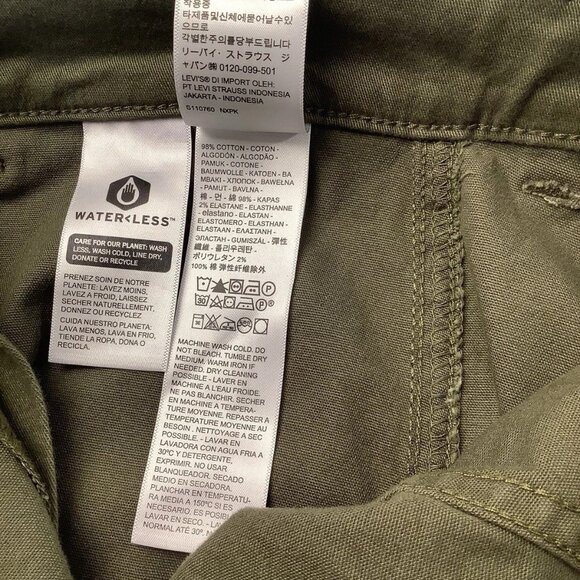 Levis Mid Rise Utility Pants Stretch Ankle Length Womens Size 28X27 - Picture 9 of 10